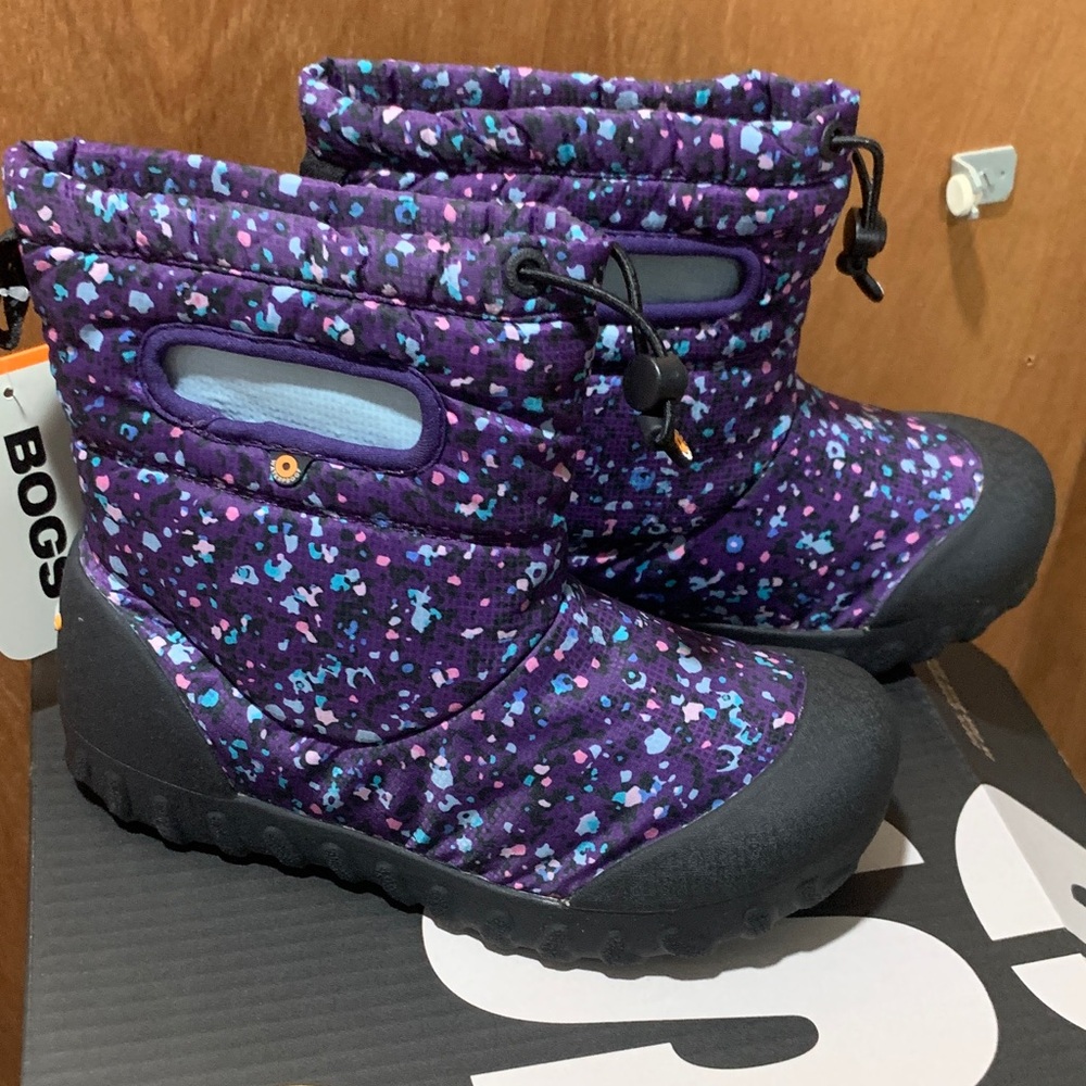 Bogs Kids Purple and Black Boots